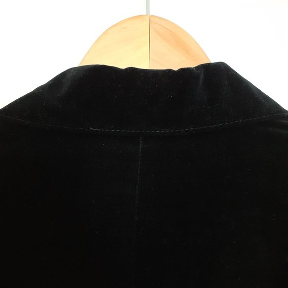 Vintage Nordstrom Point of View Velvet Single Button Blazer Black Size 10 - Picture 7 of 16